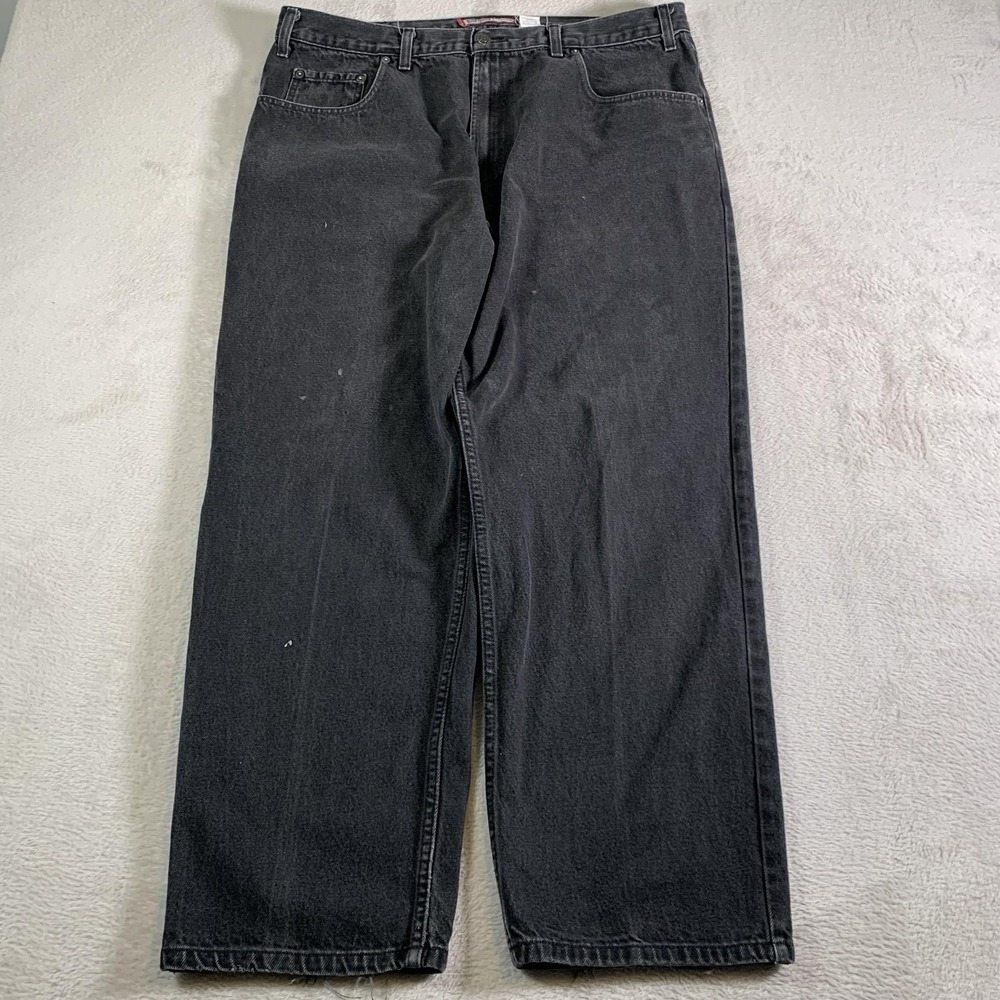 Vintage Old‎ Navy Blue Jeans Mens 40x30 Gray Denim High Rise Straight Leg 90s